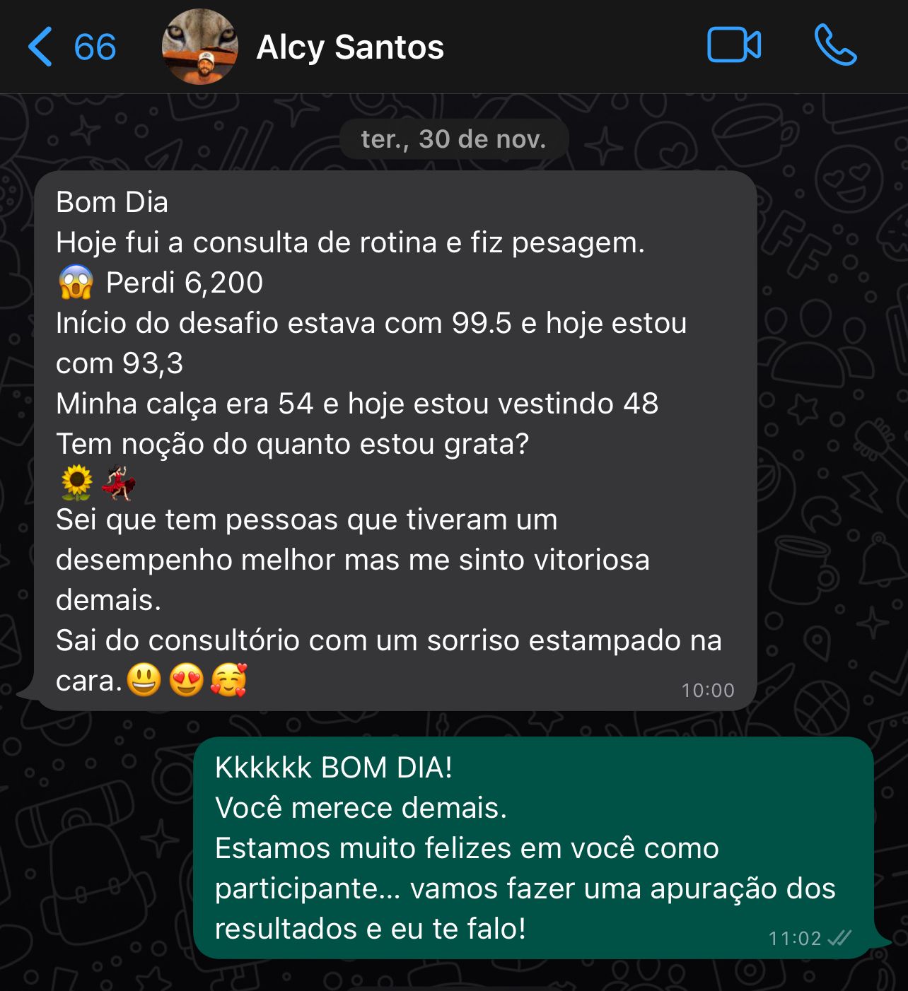 Depoimento Alcy Santos - Perdi 6,2kg