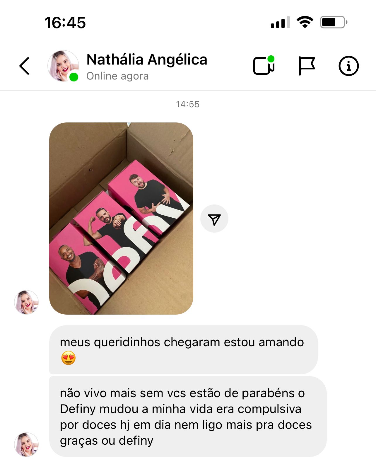 Depoimento Nathália Angélica - Produto chegou