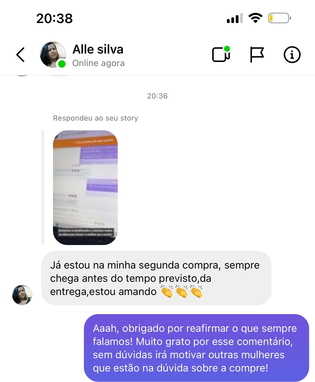 Depoimento Alle Silva - Segunda compra